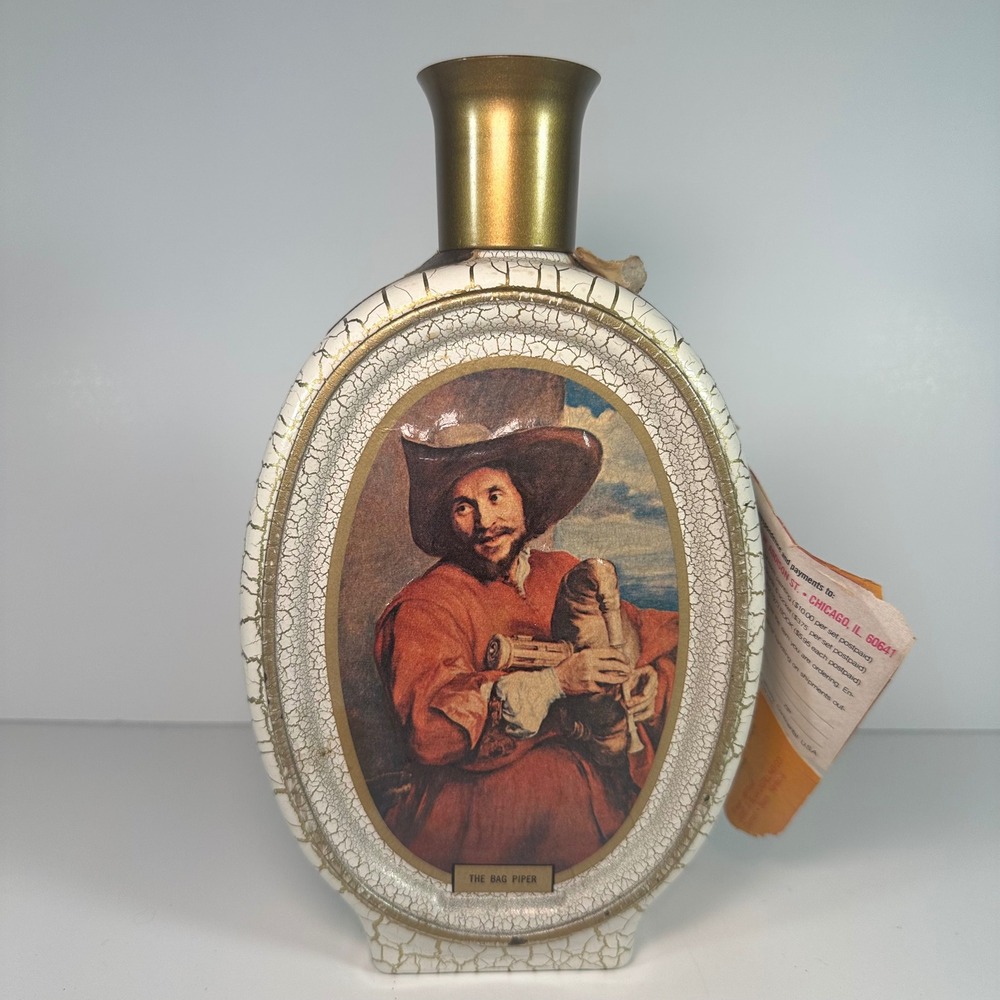 Jim Beam Choice Decanter Van Dyck‎ The Bag Piper Masters Edition Crackle Glaze